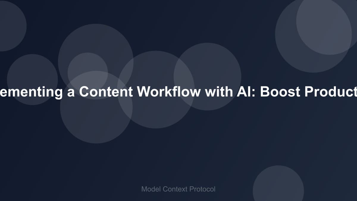 Image of Implementing a Content Workflow with AI: Boost Productivity