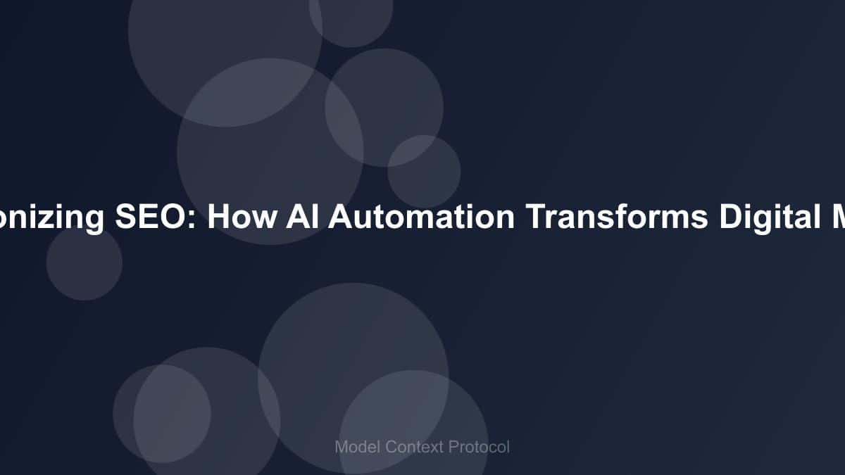 Image of Revolutionizing SEO: How AI Automation Transforms Digital Marketing