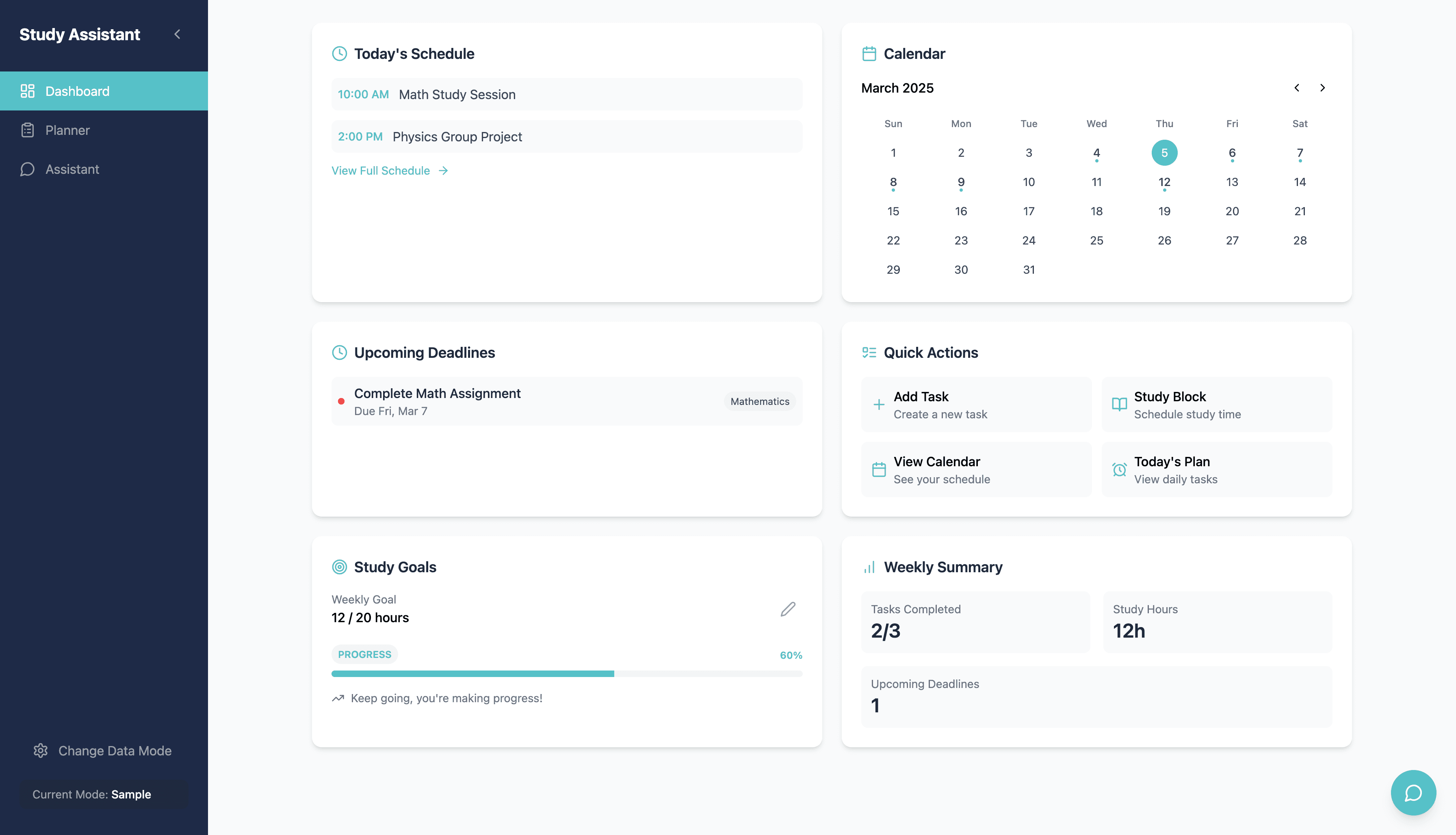 Image of AI Powered Study Calendar